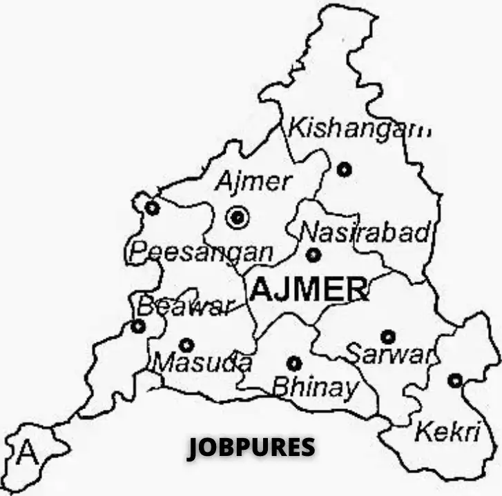 Ajmer District Map in Hindi