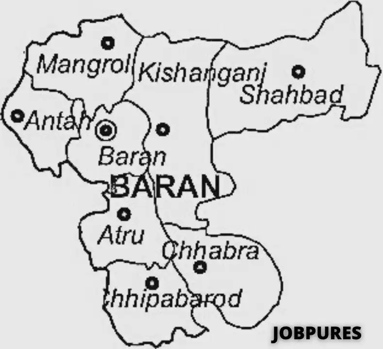 Baran District Map in Hindi