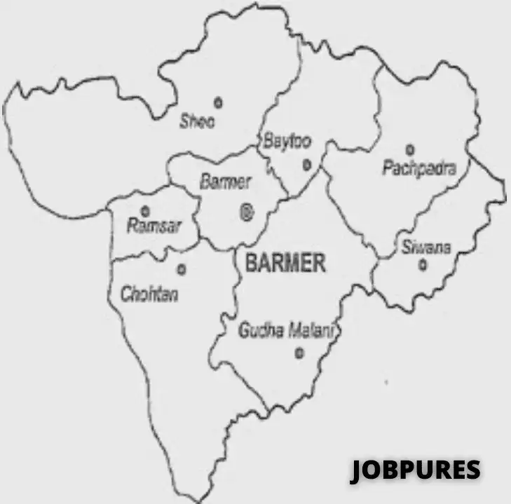Barmer District Map in Hindi