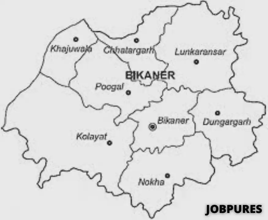 Bikaner District Map in Hindi