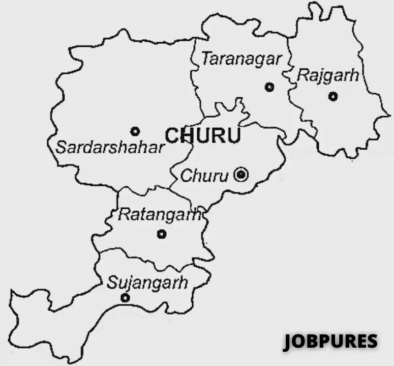 Churu District Map in Hindi