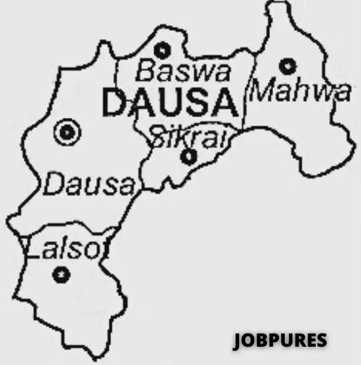 Dausa District Map in Hindi