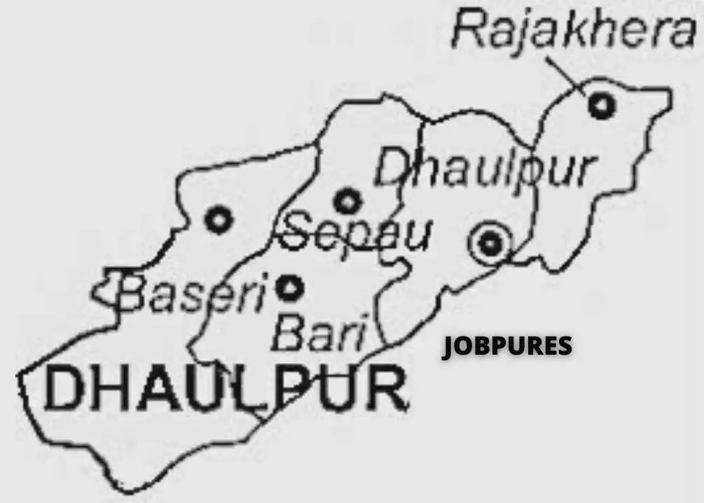 Dhaulpur District Map in Hindi