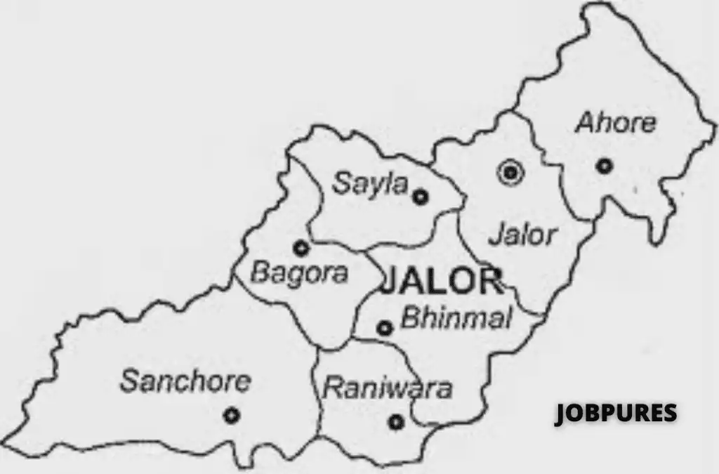 Jalore District Map in Hindi