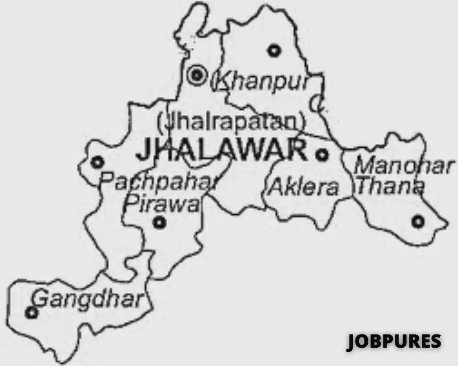 Jhalawar District Map in Hindi