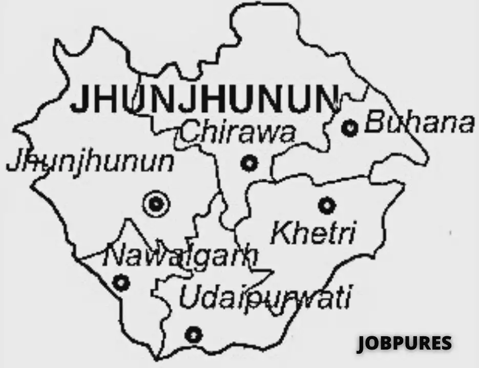 Jhunjhunu District Map in Hindi