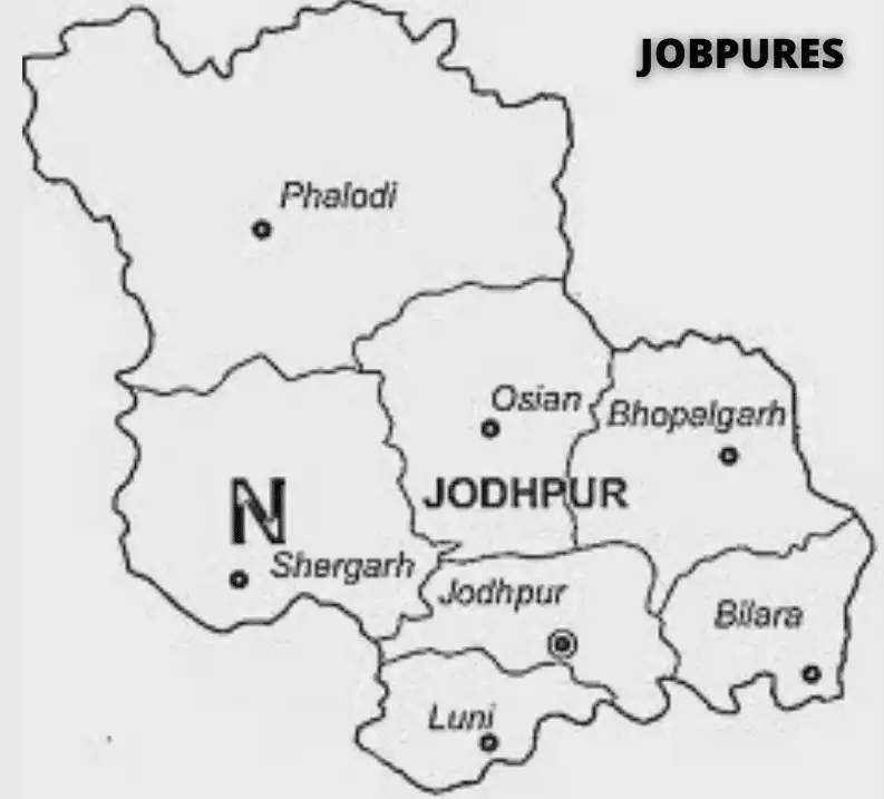 Jodhpur District Map in Hindi