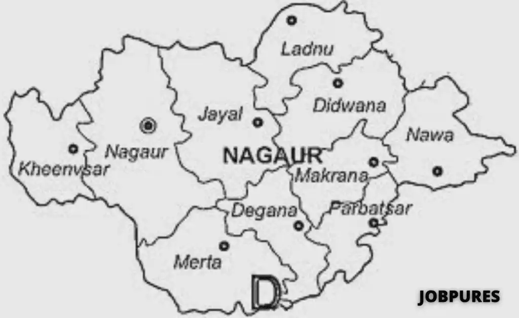 Nagaur District Map in Hindi