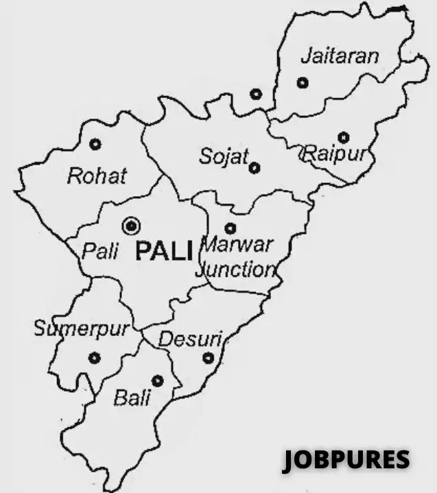 Pali District Map in Hindi