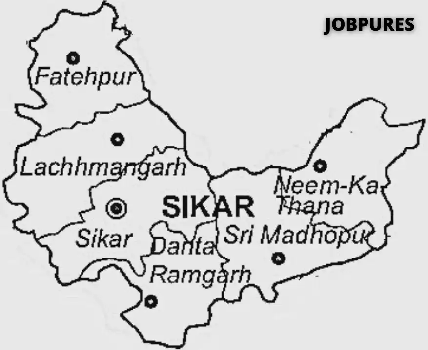 Sikar District Map in Hindi