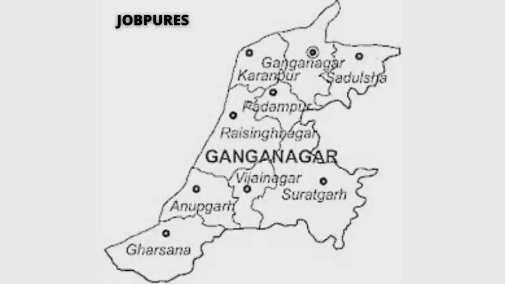 Sri Ganganagar District Map in Hindi