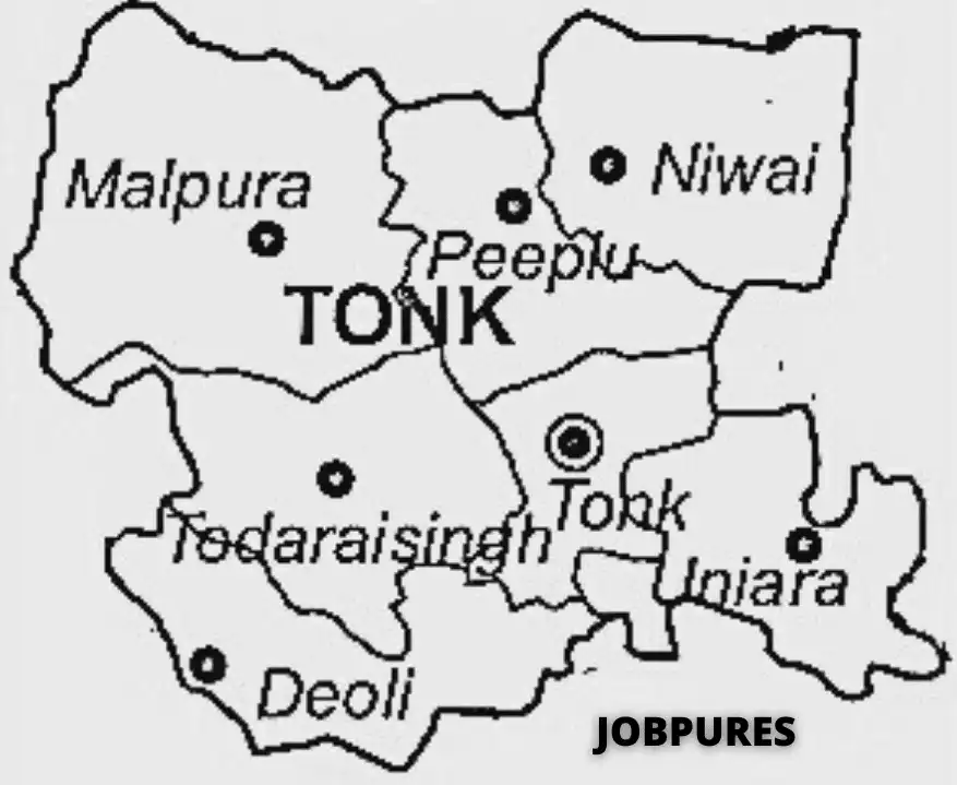 Tonk District Map in Hindi