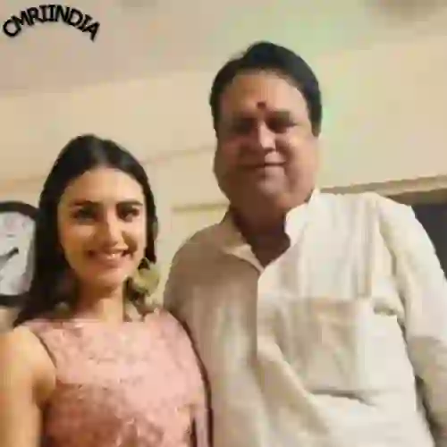 Lekha Prajapati with Father