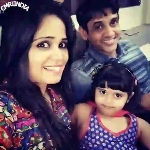 Garima Vikrant Singh with Family Husband and Daughter